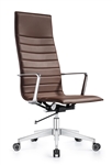 Joe High Back Chestnut Brown Leather Executive Chair by Woodstock Marketing