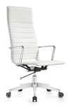 Joe High Back Cloud White Leather Executive Chair by Woodstock Marketing