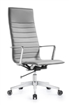 Joe High Back Midtown Gray Leather Executive Chair by Woodstock Marketing