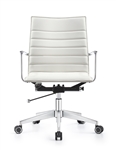 Joe Cloud White Ribbed Back Conference Chair by Woodstock Marketing