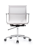 Joan Stylish White Mesh Office Chair with Chrome Frame by Woodstock