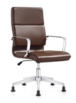 Jimi Brown Leather Side Chair by Woodstock Marketing