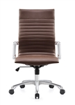 Janis Contemporary Brown Leather Desk Chair by Woodstock