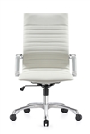 Contemporary White Leather Office Chair by Woodstock