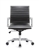 Janis Black Leather Mid Back Conference Chair with Polished Frame