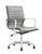 Janis Ribbed Back Gray Leather Side Chair by Woodstock Marketing