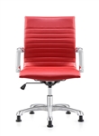 Janis Ribbed Back Red Leather Side Chair by Woodstock Marketing