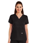 Ladies Barco Grey's Anatomy 3 Pocket Junior Fit Mock Wrap Top