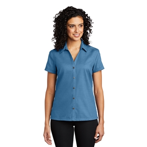 Ladies Textured Camp Shirt