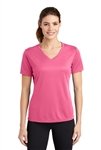 Sport-TekÂ® Ladies PosiChargeÂ® RacerMeshÂ® V-Neck Tee