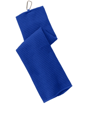 Waffle Microfiber Golf Towel with Silver Carabiner