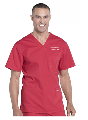 Men's V-Neck Top in Red