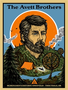 The Avett Brothers Concert Poster by Zeb Love