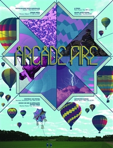 Arcade Fire 2011 European Tour Poster by Mike Davis (Burlesque of North America/Burlesque Design)