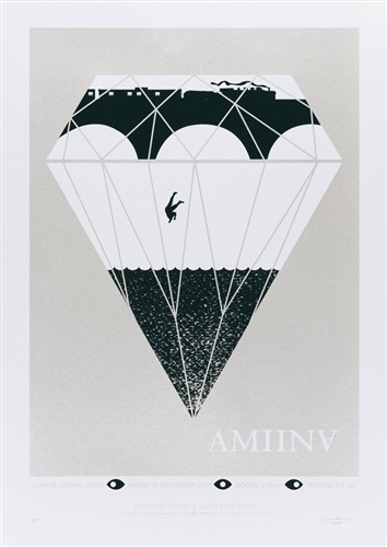 Amiina concert poster by Craig Carry