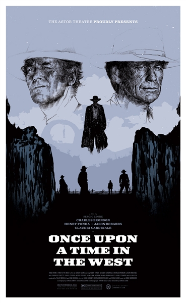 Once Upon A Time In The West Movie Poster by Oliver Barrett for the Astor Theatre, Melbourne