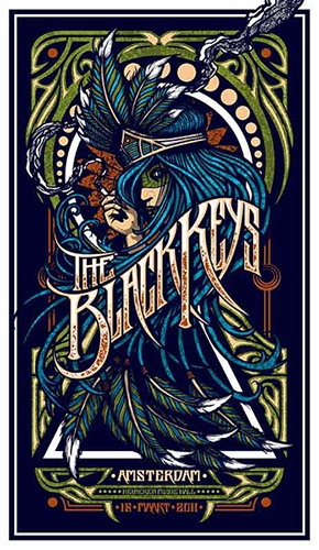 Black Keys Silkscreen Concert Poster Brad Klausen