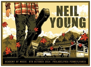 Neil Young Concert Poster by Blair Sayer