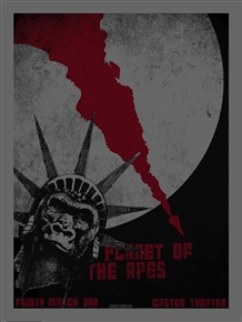 Planet Of The Apes Castro Theatre Poster by David O'Daniel AKA Alien Corset