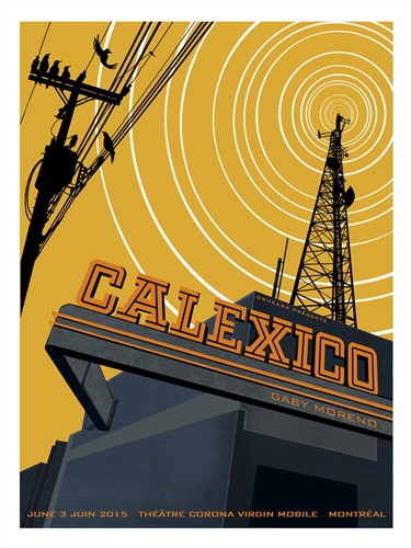 Calexico Concert Poster by Pat Hamou