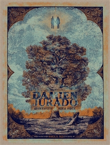 Damien Jurado Blue Concert Poster by Drew Binkley