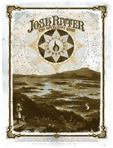 Josh Ritter Concert Poster (White) by Drew Binkley