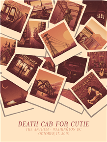 Death Cab For Cutie Concert Poster by Luke Martin