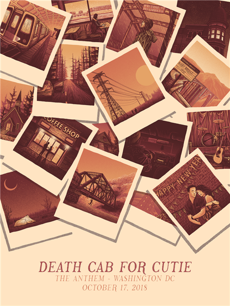 Death Cab For Cutie Concert Poster by Luke Martin