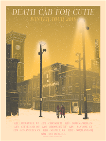 Death Cab For Cutie Concert Poster by Luke Martin