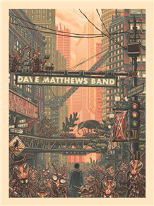 Dave Mathew Band Concert Poster by Luke Martin