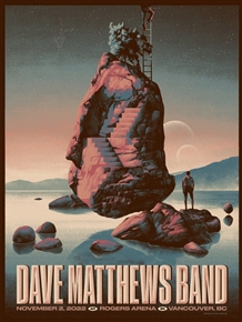 Dave Matthews Band Concert Poster by Max LÃ¶ffler