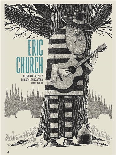 Eric Church Concert Poster by Methane Studios