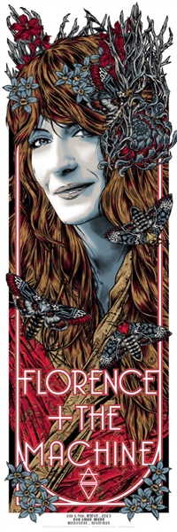 Florence And The Machine Concert Poster by Rhys Cooper