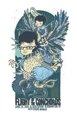 Flight Of The Conchords Concert Poster by Drew Millward