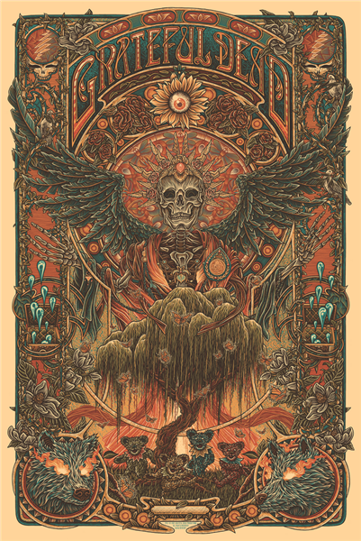 Grateful Dead Concert Poster by Luke Martin