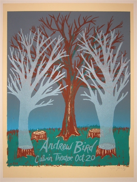 Andrew Bird (Ghost Trees) Concert Poster by Gina Kelly