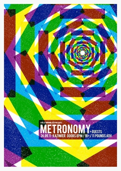 Metronomy Concert Poster by Gary McGarvey