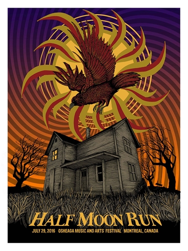 Half Moon Run Concert Poster by Pat Hamou