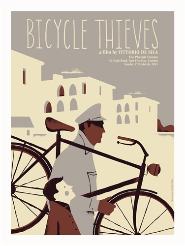 The Bicycle Thieves (Ladri Di Biciclette) Movie Poster by Iker Ayestaran