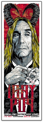 Iggy Pop Concert Poster by Rhys Cooper