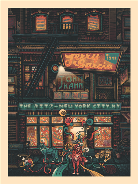 Jerry Garcia Concert Poster by Luke Martin