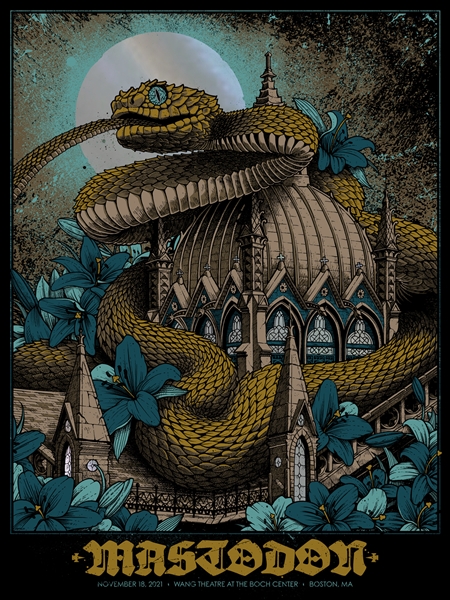 Mastodon Concert Poster by Dan Dippel