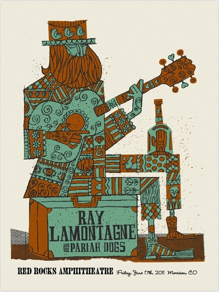 Ray Lamontagne Concert Poster by Methane Studios