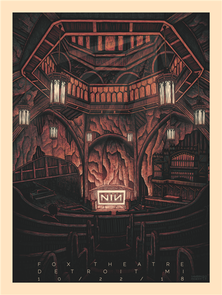 Nine Inch Nails Concert Poster by Luke Martin