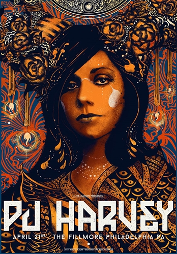 PJ Harvey concert poster by Nikita Kaun