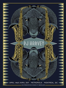 PJ Harvey Concert Poster by Pat Hamou