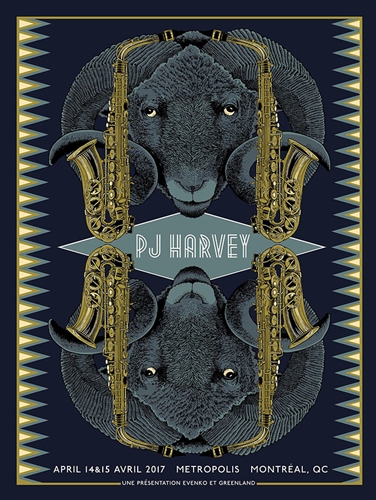 PJ Harvey Concert Poster by Pat Hamou