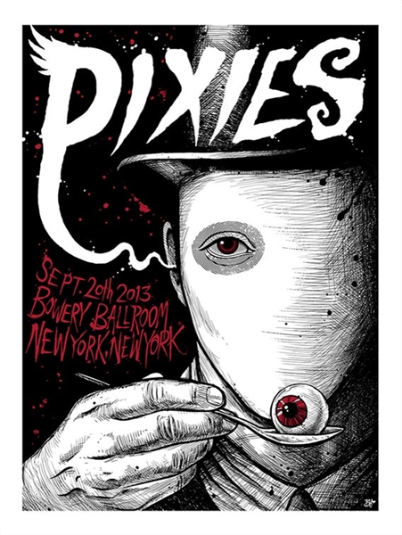 Pixies Concert Poster by Brandon Heart