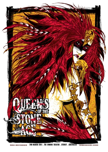 Queens Of The Stone Age Feather Queen Poster by Rhys Cooper
