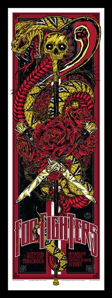 Foo Fighters Sydney Concert Poster by Rhys Cooper